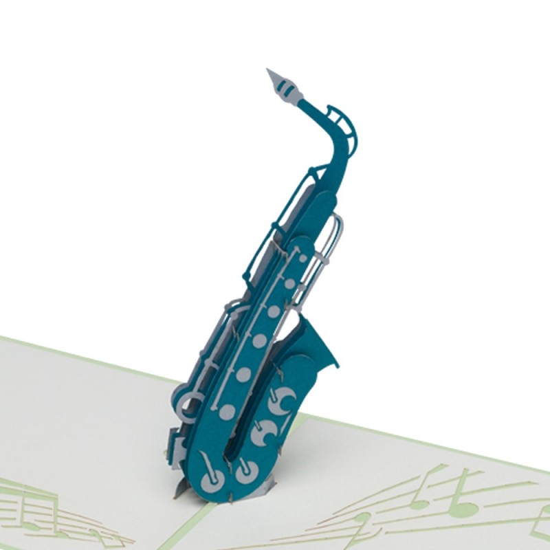 Saxophon Pop Up Karte