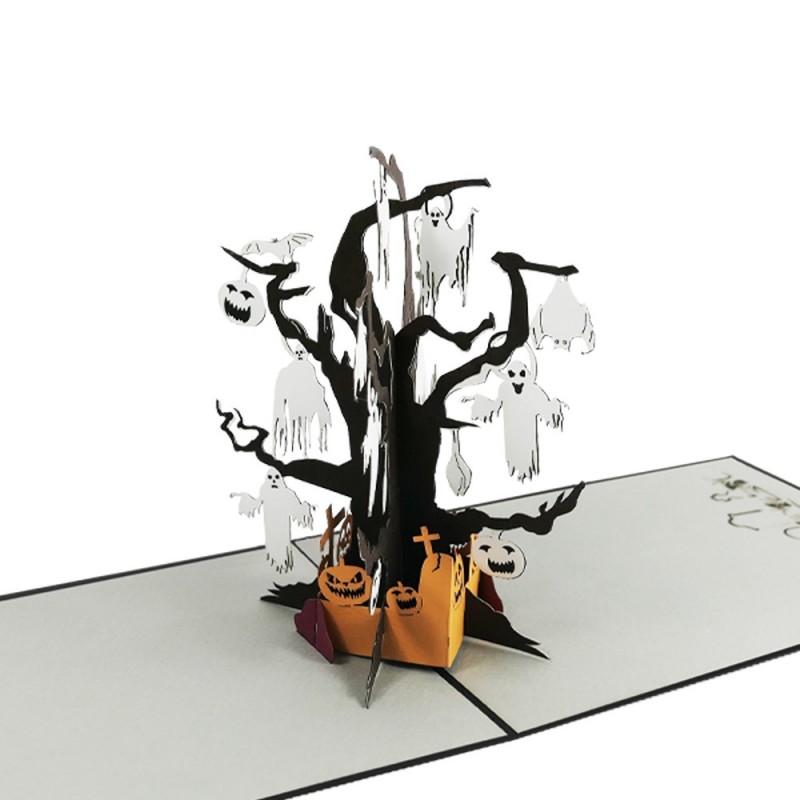 Halloween pop up card detail