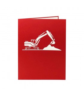 Bagger Pop Up Karte Vorderseite