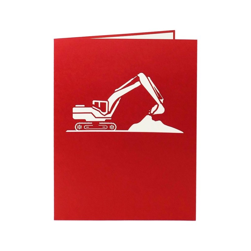 Bagger Pop Up Karte Vorderseite