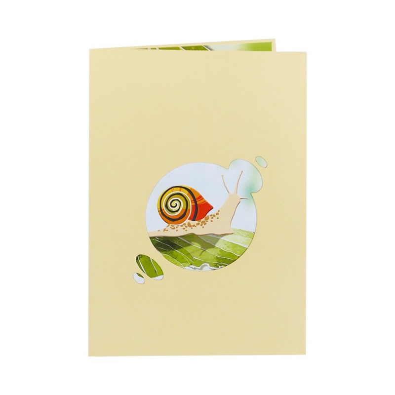 Snail pop up card cover