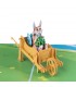 Easter Bunny in Wheelbarrow Pop Up Card