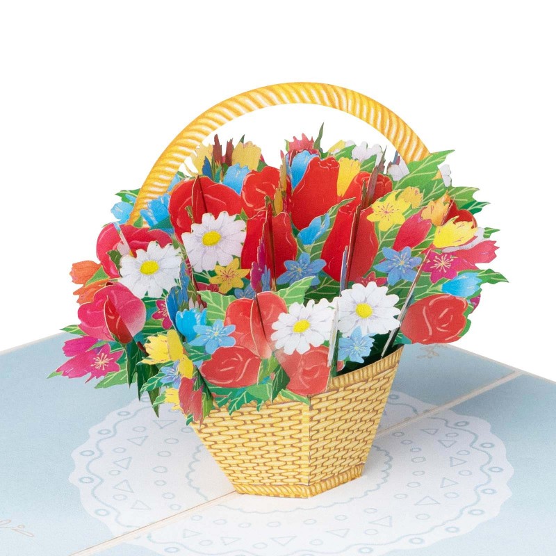 Flower Basket Pop Up Card