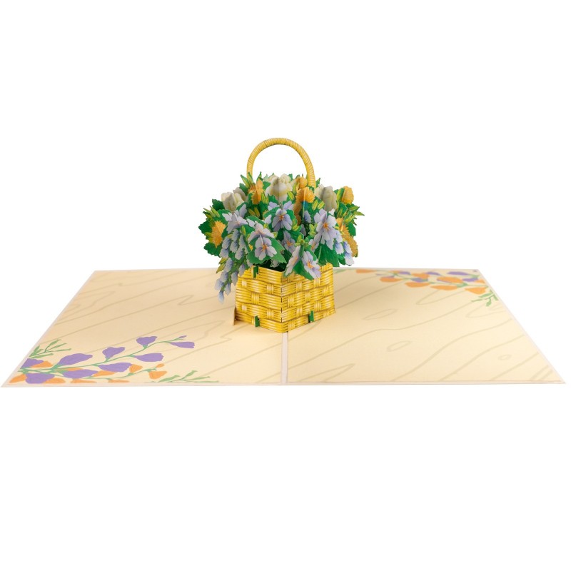 Flower Basket Pop Up Card