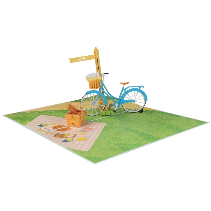 Women's bike Pop Up Card