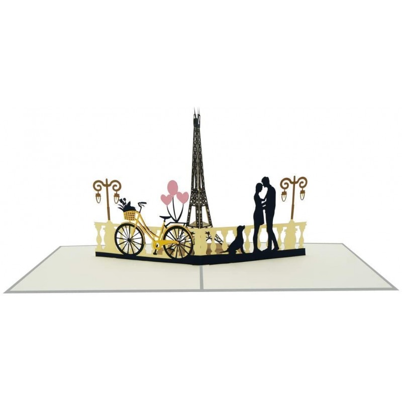 Couple in Paris pop up card