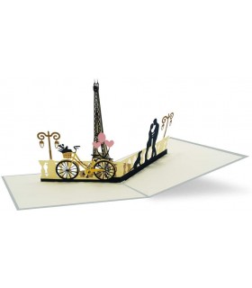 Couple in Paris pop up card