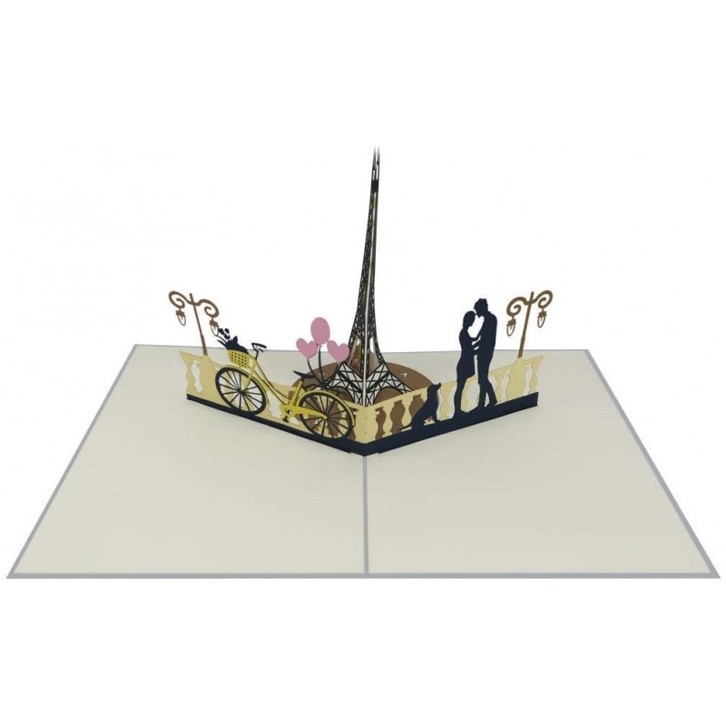 Couple in Paris pop up card