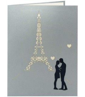 Couple in Paris pop up card