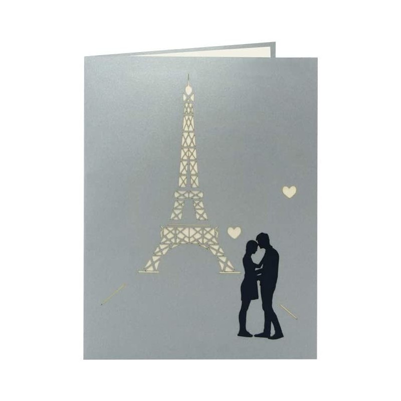 Couple in Paris pop up card