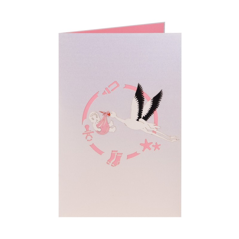 Storks and Baby Pop Up Card