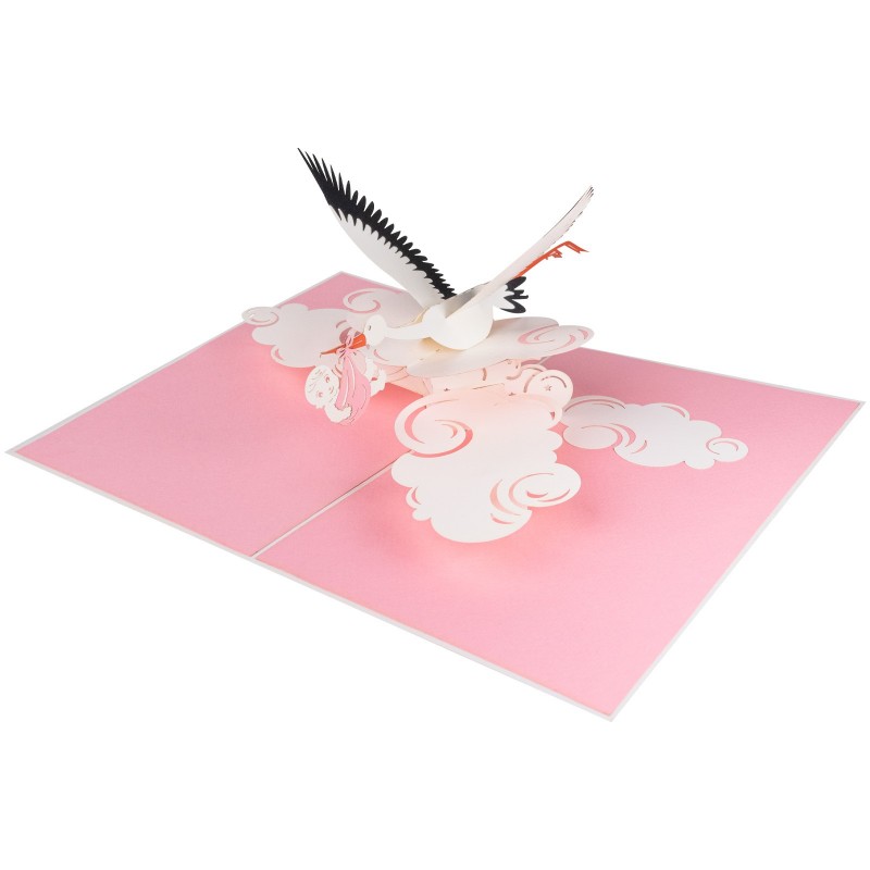 Storks and Baby Pop Up Card