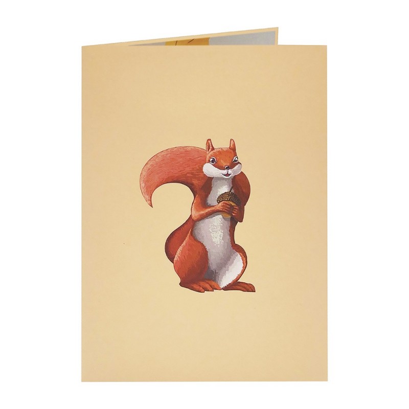 Squirrel pop up card