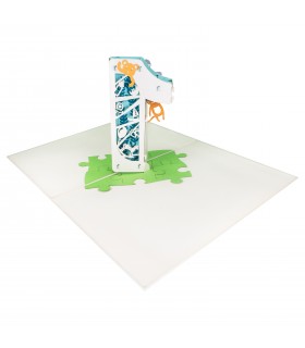 Happy birthday age 1 pop up card