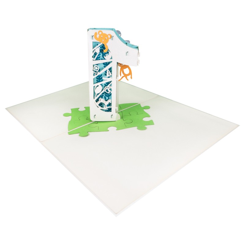 Happy birthday age 1 pop up card