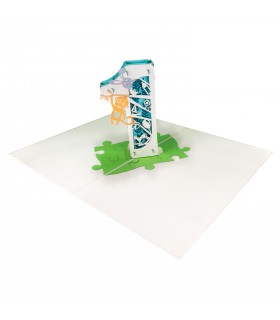 Happy birthday age 1 pop up card