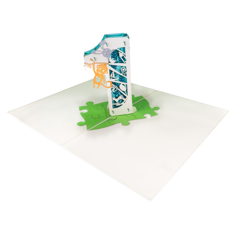 Happy birthday age 1 pop up card