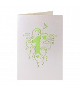 Happy birthday age 1 pop up card