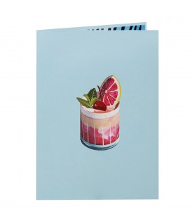 Cocktail pop up card cover