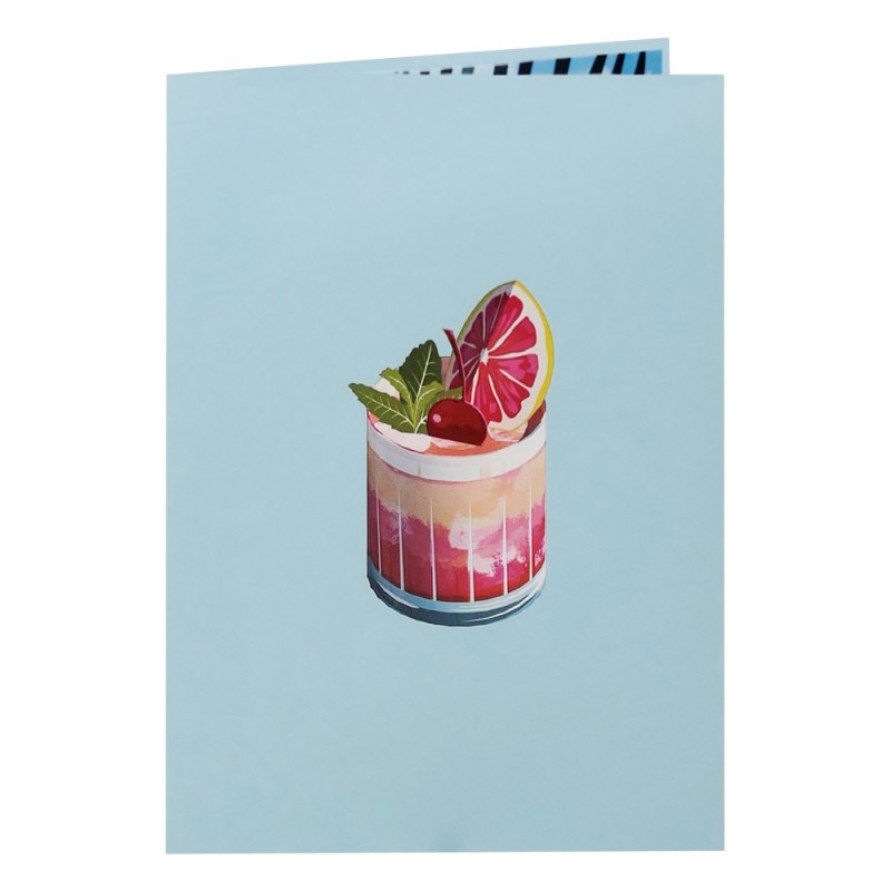 Cocktail pop up card cover