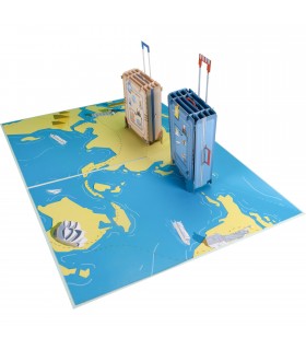 Travel Suitcase Pop Up Card