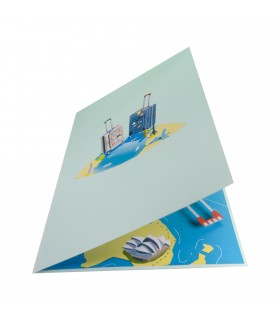 Travel Suitcase Pop Up Card