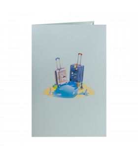 Travel Suitcase Pop Up Card