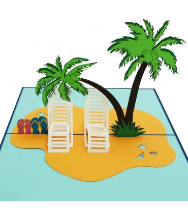 Beach Holidays pop up card detail