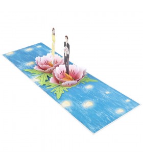 Couple and Flowers Pop Up Card