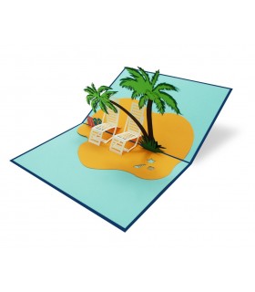 aufklappbare Strandurlaub Pop Up Karte