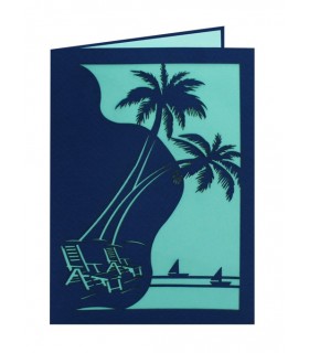 Strandurlaub Pop Up Karte Hülle
