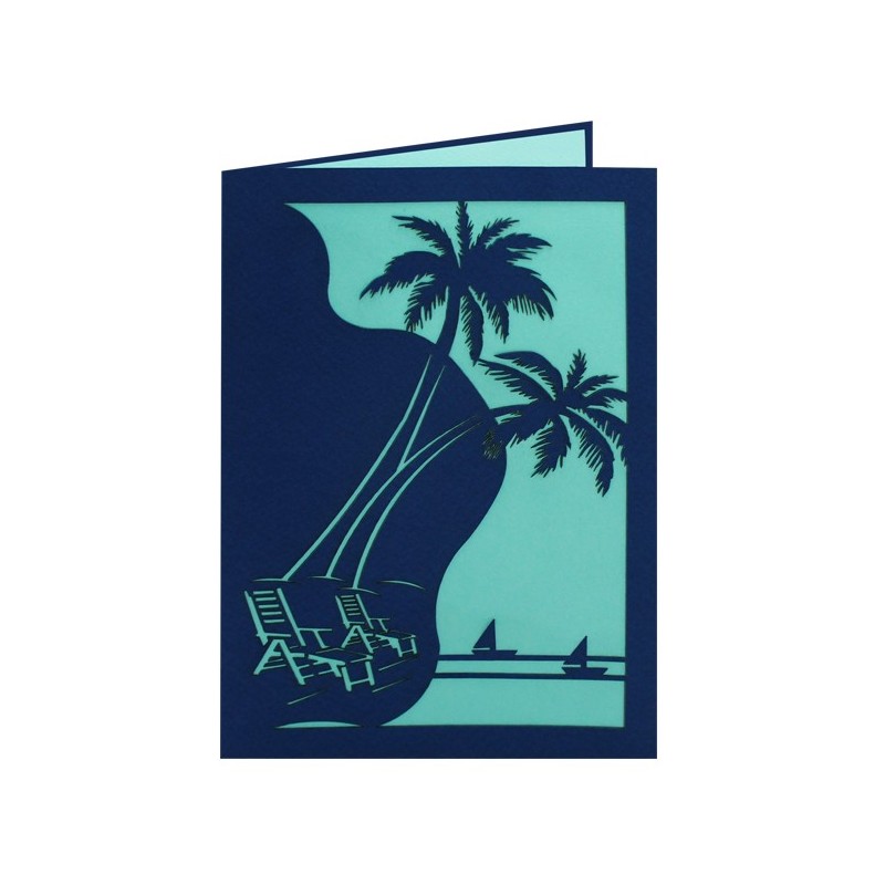 Strandurlaub Pop Up Karte Hülle