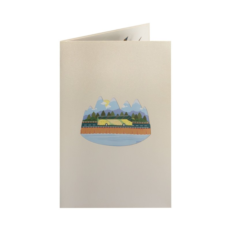 Reisebus Pop Up Karte