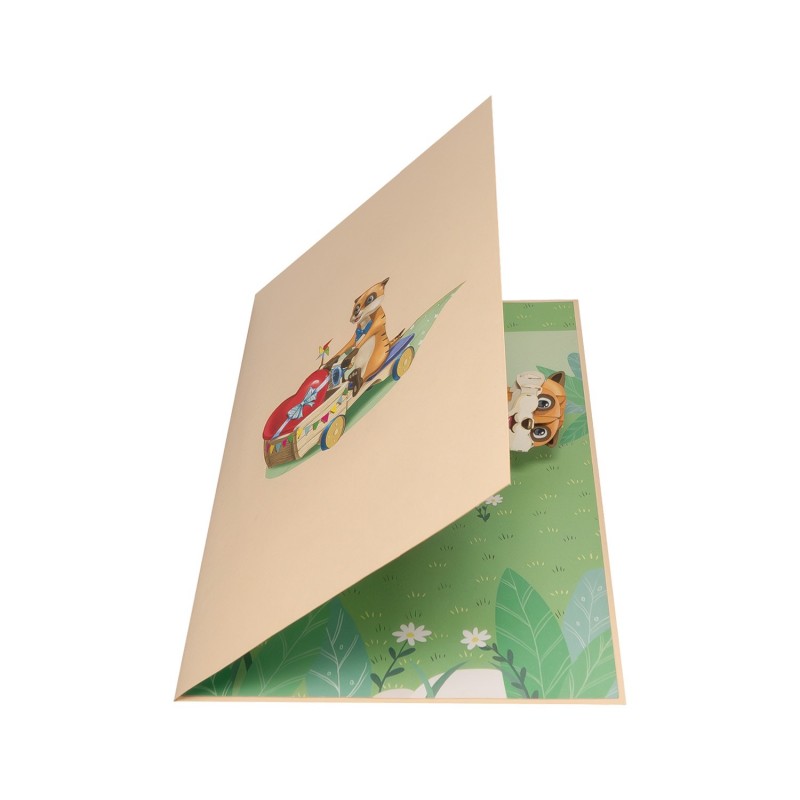 Meerkats and Hearts Pop Up Card