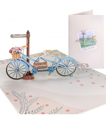 Wedding Bicycle Pop Up Card