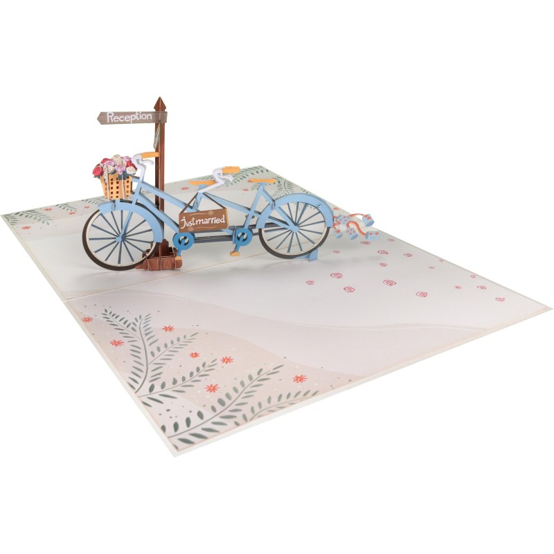 Wedding Bicycle Pop Up Card
