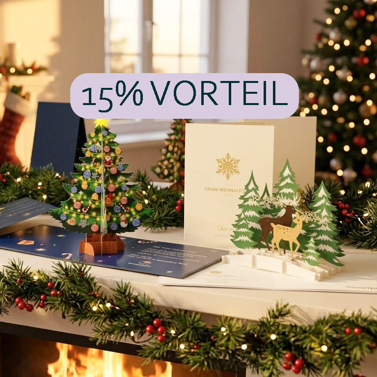 3D Pop-Up Weihnachtskarten