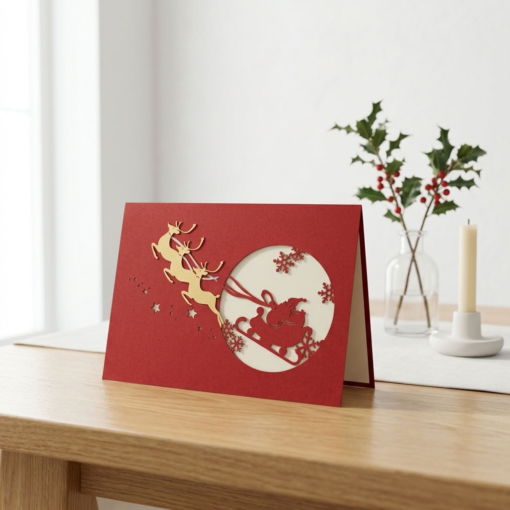 N006 - Weihnachtsmann & Rentiere