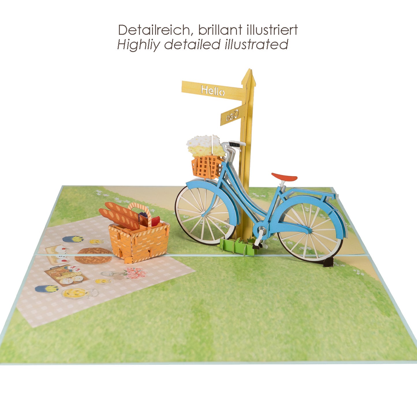Damenfahrrad Pop-Up-Karte