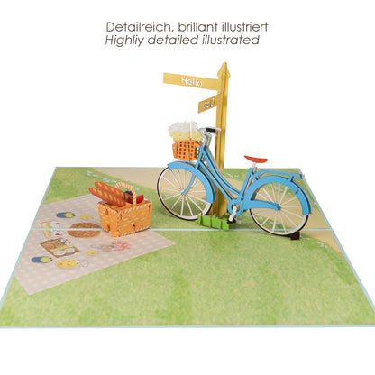 Damenfahrrad Pop-Up-Karte