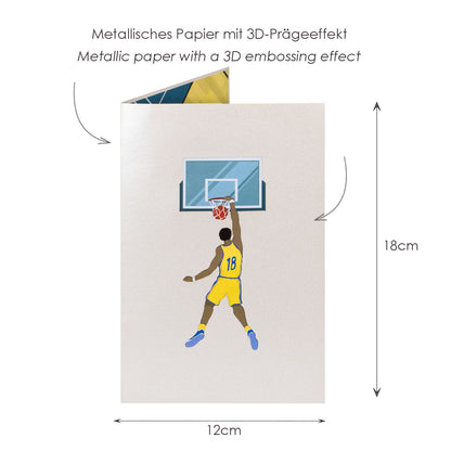 Basketball Pop-Up Karte