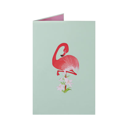 Flamingo Pop-Up Karte