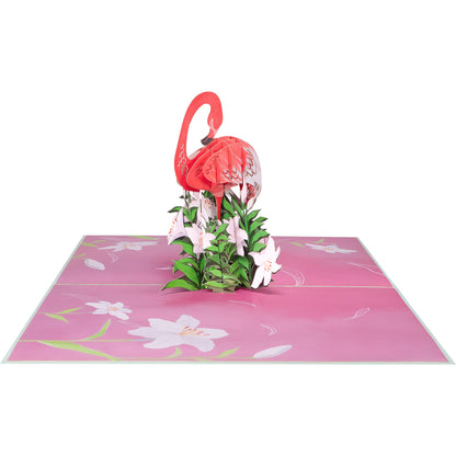 Flamingo Pop-Up Karte