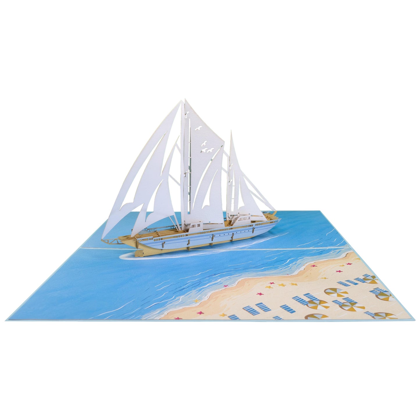Segelschiff Pop-Up Karte