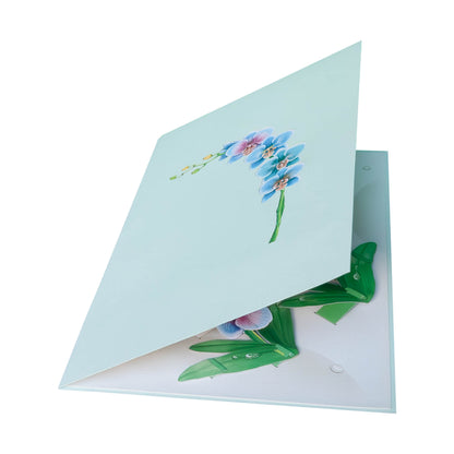 Orchideenzweig Pop-Up Karte