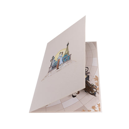 Paar und Eiffeltum Paris Pop-Up Karte (neu)