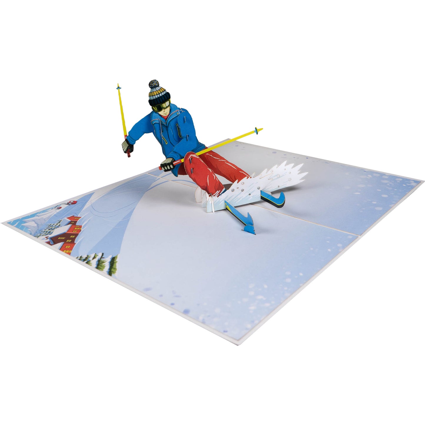 Ski-Pop-up-Karte für Männer