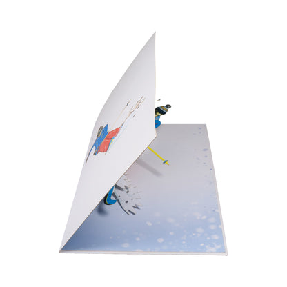 Ski-Pop-up-Karte für Männer