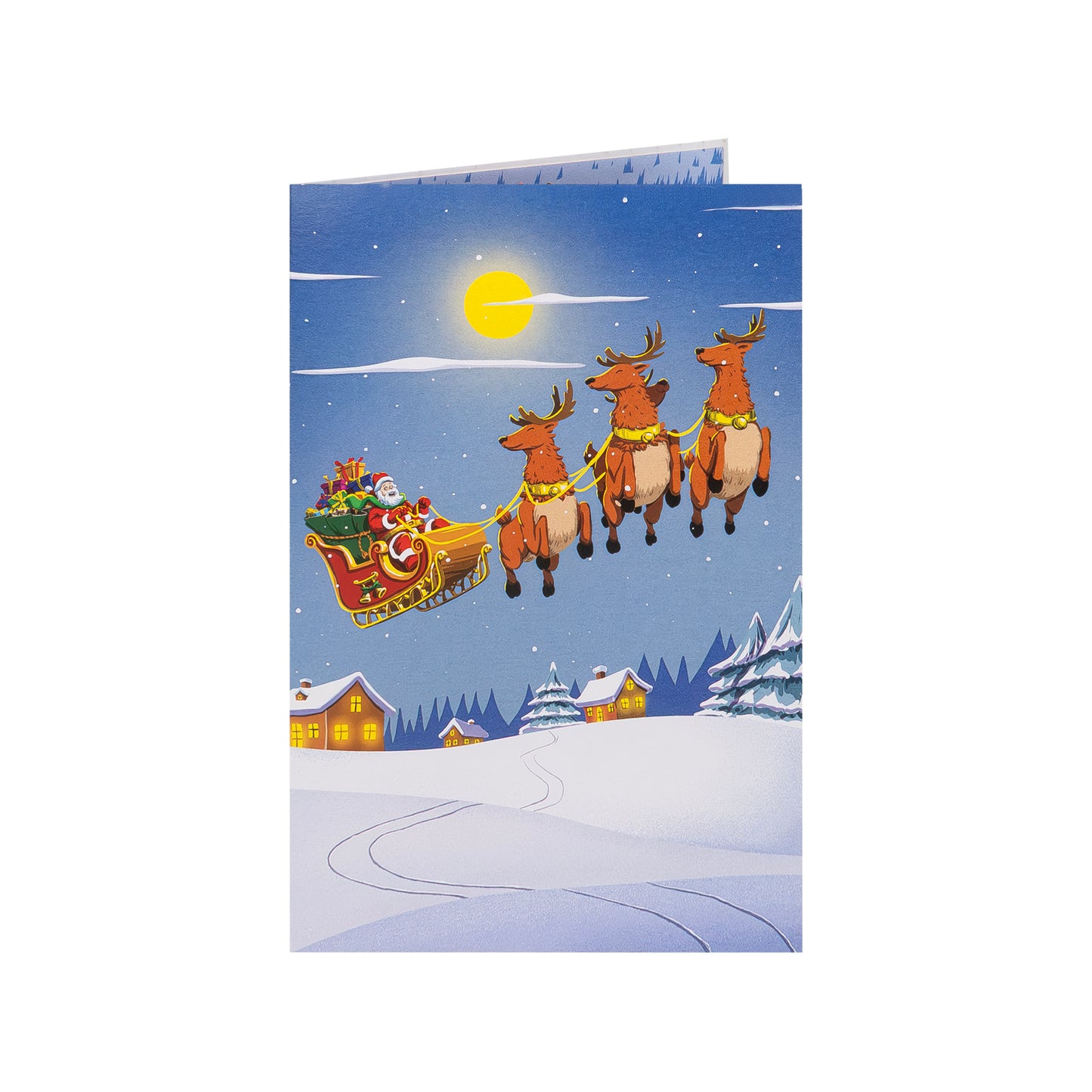 Fliegender Weihnachtsmann Pop Up Karte