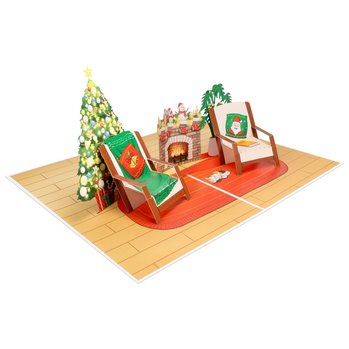 Weihnachtszimmer Pop Up Karte